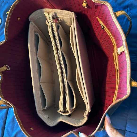 AUTHENTIC LOUIS VUITTON • Large Neverfull Tote & Pochette Patina Monogram Bag • - Picture 16 of 16